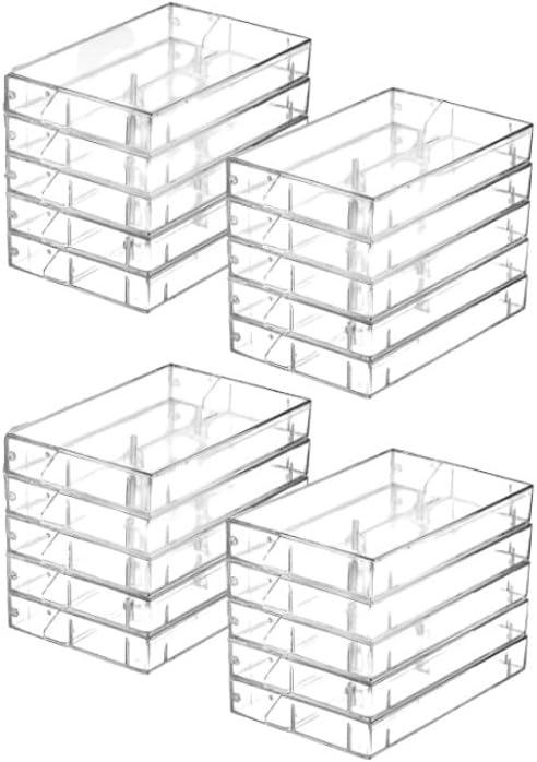 20 Pack Audio Cassette Tape case Clear/Clear Audio Cassette Tape Storage