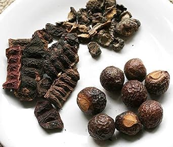 dICE Dry Whole Amla Reetha Shikakai Soapnut Gooseberry Acacia Concinna (200gm Each)