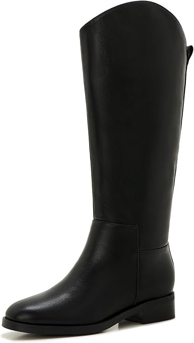 ZXHYZLZ Women's Wide Calf Knee High Boots Plus Size Pull-On Flat Riding Boots, Comfortable Tall Equestrian Style for Fall & Winter