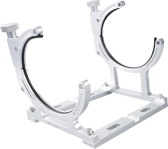 Bevinsee 7" Nitrous Oxide Nos Single Bottle Holder Bracket Billet Aluminum for 10-15 pounds Nitrous Oxide Bottle, Silver