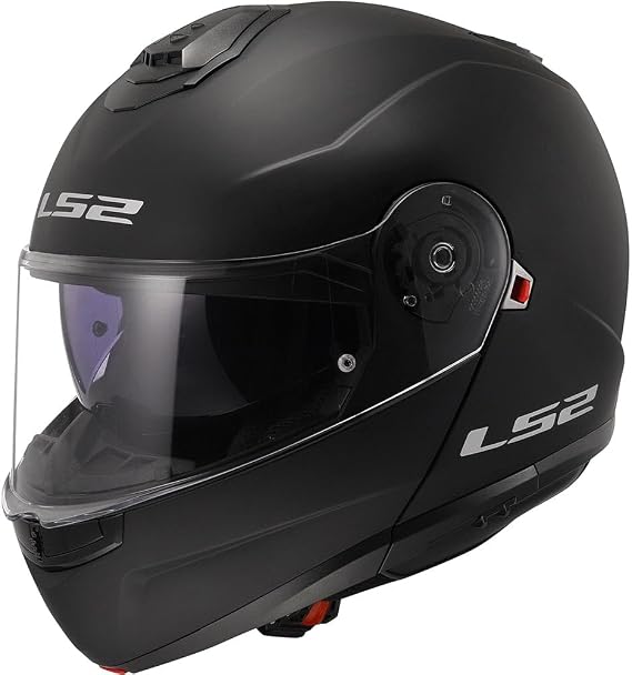 LS2 Motorcycle Helmet. Modular / Flip Front. FF908 STROBE II MATT BLACK-06 (L) 59-60cm