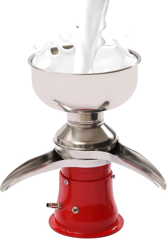 Milk Cream Centrifugal Separator Electric Cream Butter Milkshake Separator Goat Cow Milk Separator Stainless Steel Cream Separator, 5L/1.32Gal