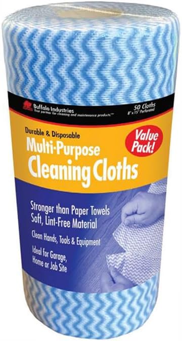 Buffalo 14006 Buffalo Multi-Purpose Cleaning Cloths, 50Cloths per Roll