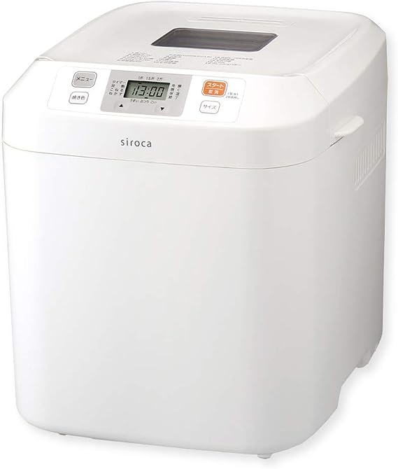 Shiroka Fully Automatic Home Bakery SB-111 White | Home Bakery Bread Machine Fully Automatic with 17 Menus, 2-Pound Bread, Mochi Making Machine, Pizza Dough, Udon & Pasta Dough, Soba Dough, Jam