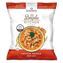 READYWISE - Simple Kitchen, Chicken Noodle Soup, 16 Servings, MRE, Food, Soup Mix, for Events, Hiking, Emergency Food Supply, Camping Essentials, or Daily Use, 1 Pack