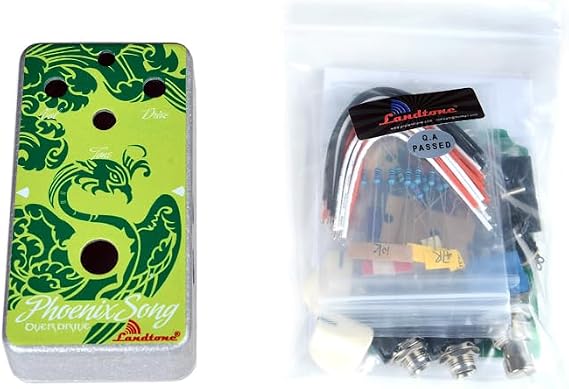 DIY LANDTONE Overdrive Guitar Pedal Kits With 1590B Style Aluminum Box and 3PDT Foot Switch True Bypass OD1