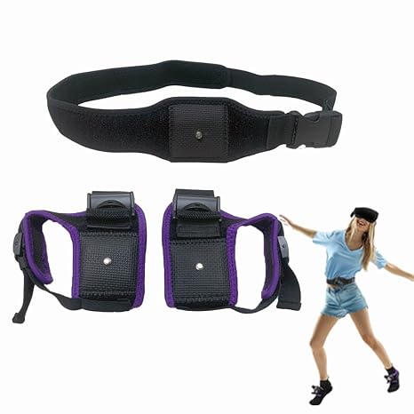 HTC Vive tracker foot and waist strap set, compatible with HTC Vive (1.0, 2.0, 3.0) Ultimate Tracker and Tundra Tracker, suitable for VR fitness, VRChat, and animation production.