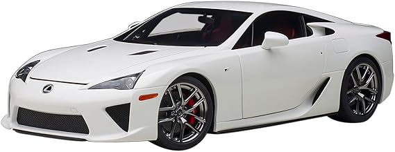 Lexus LFA Whitest White with Red and Black Interior 1/18 Model Car by Autoart