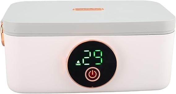 TARSHYRY Electric Lunch Box, Heated Lunchbox for Adults, 1L Capacity Portable Food Warmer Heatable Lunch Box, Rechargeable Cordless Heated Lunch Box for Office Travel Car