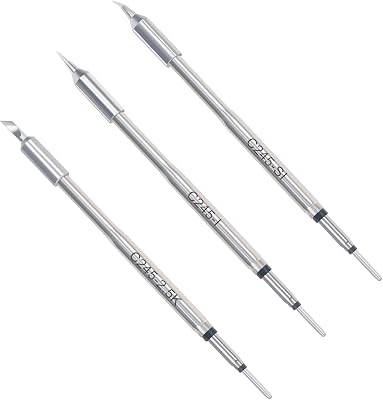 WEP 245-ISIK Soldering Iron Tips Set 3PCS, 1 Type-I, 1 Type-2.5K, 1 Type-SI Compatible with 982-II, 982D, 982D-II, 992D-III, 982-V C245 Precision Soldering Station