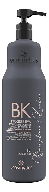 ECOSMETICS Deluxe Brazilian Keratin Treatment Organic Blowout Complex | Nanoplastia | Straightening & Smoothing System | Volume Reducer | Thermal Sealer | Alisado Brasileno | Anti Frizz 1L 35.2oz