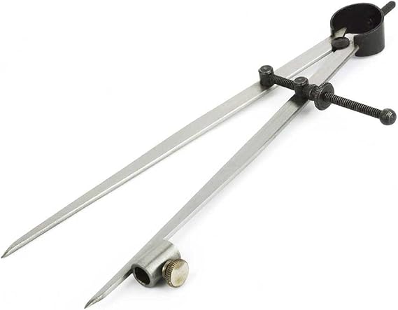 10" Precision Compass Pencil Holder/Spring Divider/Scriber - New