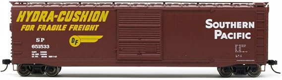 Rivarossi Southern Pacific Railroad Box Car with Sliding Door Running Number 651533 HO Scale Train Rolling Stock HR6585B