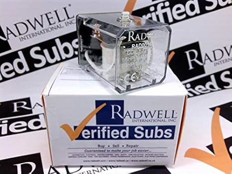 RADWELL Verified Substitute 15892B2C0SUB 10A 2PDT OCTAL Relay with Test Button - Replaces TYCO PN: 15892B2C0, Relay - 12VDC