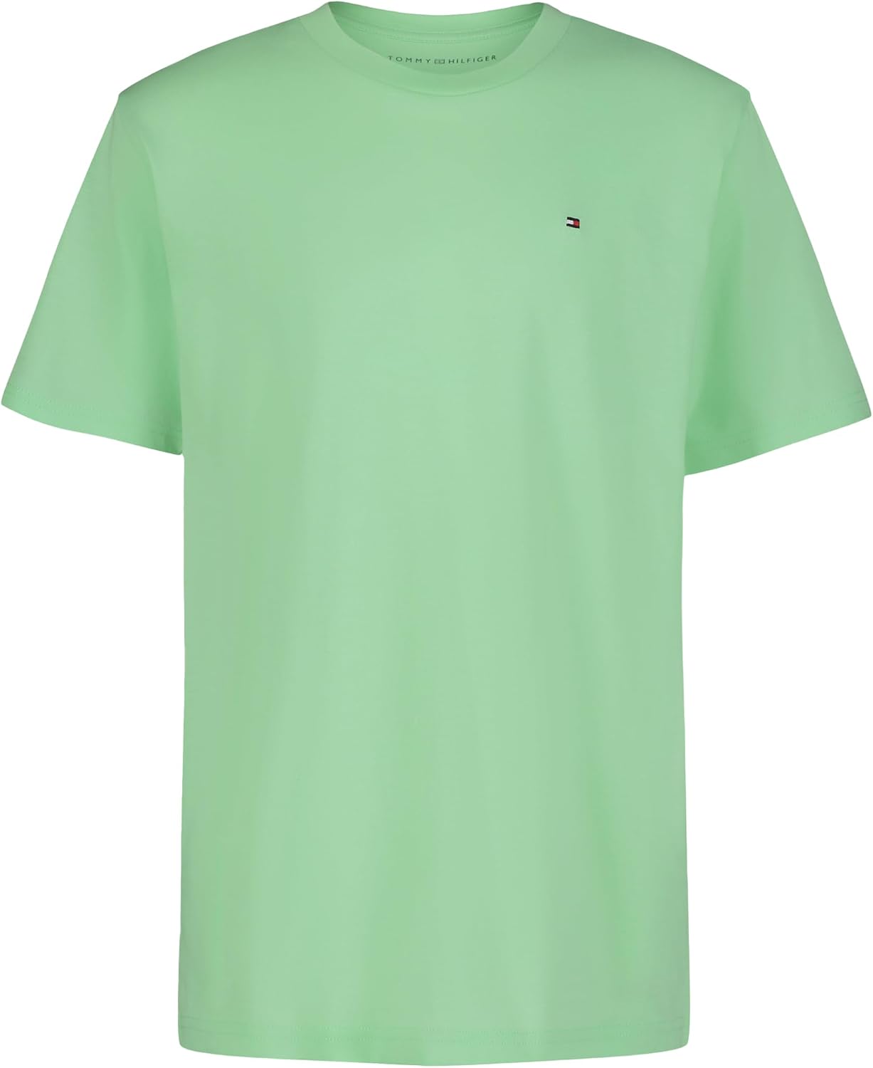 Tommy Hilfiger Boys Short Sleeve Solid Crew Neck T-shirt, Soft, Comfortable, Relaxed Fit