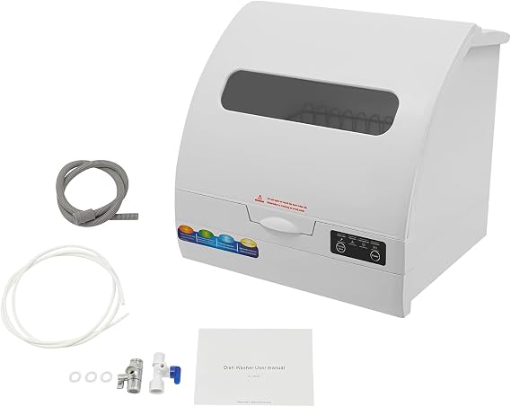 1200W Portable Countertop Dishwasher, Compact Dishwashers with 149F Hot Wash, 4 Washing Programs for Small Apartments, Kitchens, RVs