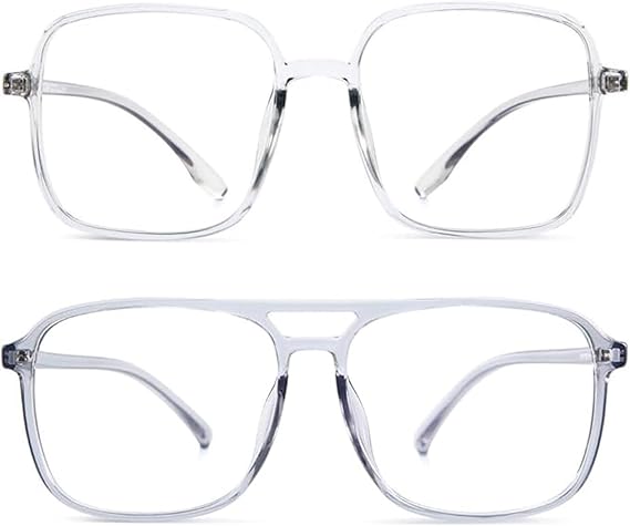 2PCS Reading Glasses with Anti-Blue Light Glasses, TR90 Anti-UV Eyeglasses Lightweight Eyewear