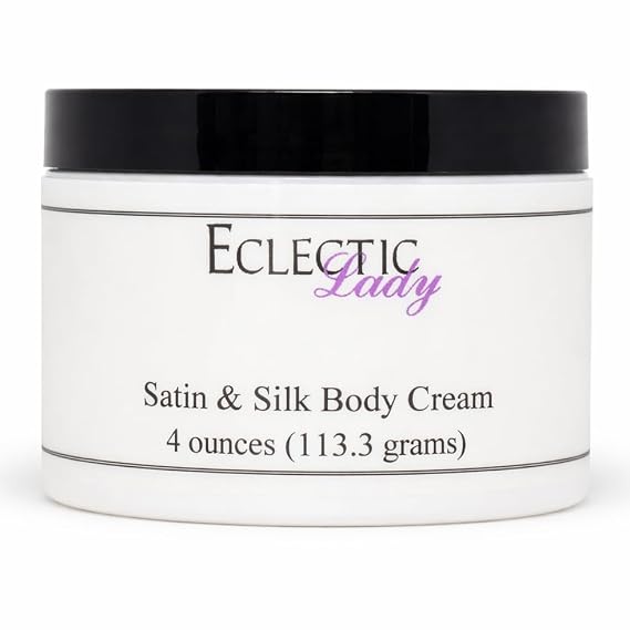 Pink Grapefruit Satin and Silk Cream, Body Cream, Body Lotion, 4 oz