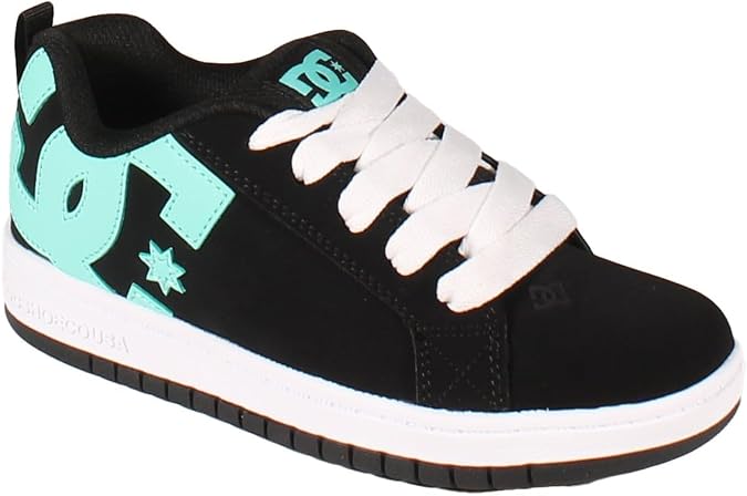 DC Kid's Court Graffik Shoe - Black/Aqua