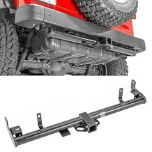 Quadratec Premium 2 Receiver Hitch - Fits Jeep Wrangler 1997-2006 TJ & LJ Unlimited - 3500-lb Tow Rating, 350-lb Tongue Rating - Thick Welded E-Coated Carbon Steel