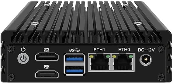 CWWK X86-P3 Mini Fanless Host, Dual Network Port N5105/N5100 Soft Routing,6w Low Power Consumption,Intel I226-V,Suitable for Light Office,Edge Computing. (X86-P3 N5105, 8G RAM 256G SSD)