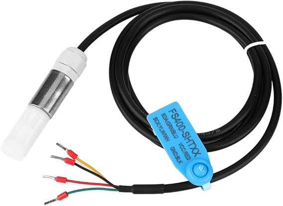 Temperature Humidity Sensor, Temperature Humidity Sensor, Stainless Steel Plastic Housing I2C Output FS400 SHT2X, Soil Temperature and Humidity Sensor Probe (SHT25)