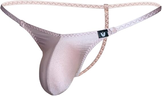 Men's High Stretch Bulge Pouch Thong Low Rise Sexy Nylon Thin belt Comfort G-Strings Underwear