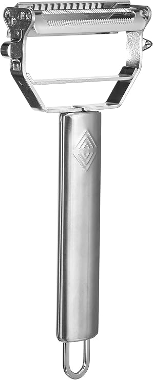 Orret Home Jumbo Boy Stainless Steel Peeler - Turbo Julian Chopper - Multifunctional Kitchen Appliance - Vegetable and Fruit Peeler