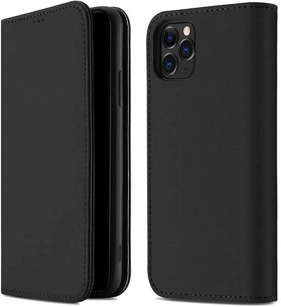 Wallet Case for Apple iPhone 11, Fully Wrapped Magnetic Flip Leather Folio Stent Function Phone Cover Purse [Card Holder] (Color : Black)