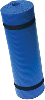 Harbinger Ribbed Durafoam Exercise Mat 58-Inch, Blue