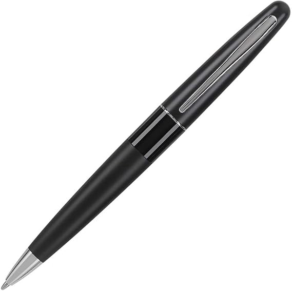 PILOT Metropolitan Collection Ball Point Pen, Black Barrel, Classic Design, Medium Point, Black Ink (91307)