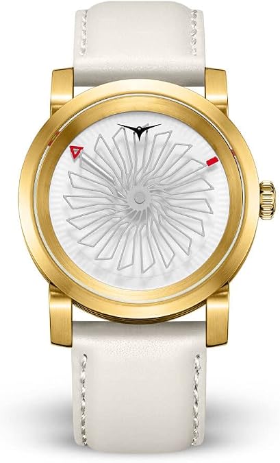 ZINVO Blade Luxury Womens Watch - Signature 36mm Automatic Wrist Watch with Turbine Style Dial and Premium Italian Leather Band - Allure