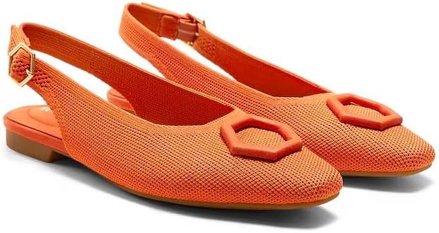 VIVAIA Kalina Mini Square-Toe Slingback Elegant Flat Sandals