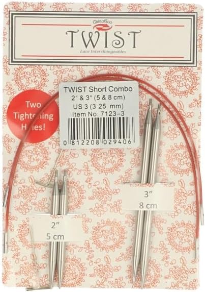 ChiaoGoo Twist Short Combo, 2" & 3" (5 & 8 cm) [M], US 3 (3.25 mm)