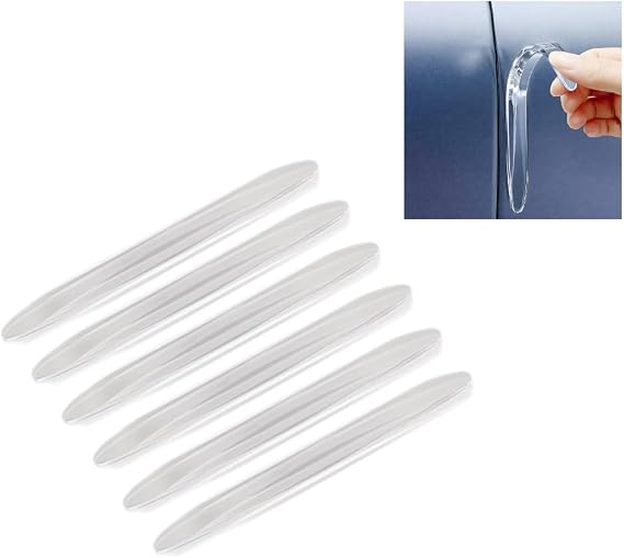 6 PCS Car Door Edge Guards for Citroen C5 X7 Tourer 2008-2017, Anti Collision Scratch Protector Strips PU Wing Mirror Handle Scuff Styling Auto