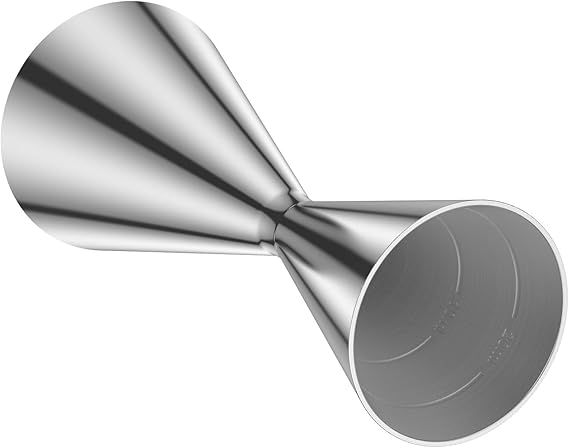 Spirit Measures 10ml 20ml 30ml 45ml 60ml Shot Measures for Spirits Stainless Steel Cone Cocktail Jigger with Graduation Dual Spirit Measure Cup Double Jigger for Bar Cocktail Shot Measure(Silver)