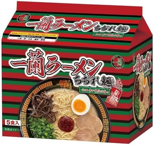 Ichiran Hakata Curly noodle tonkotsu soup Ramen avec special secret red dry sauce - 5 meals