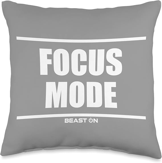 Focus Mode Bodybuilding Gains Gainz Gym Fitness Motivation Throw Pillow