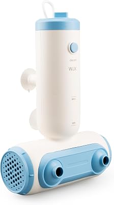 Portable Jet Spa for Bathtub - Electric Bath Jets for Tub with Dual Hydro Massage Nozzles & Soothing Bubbles, Adjustable Whirlpool Effect for Relaxing Home Spa Experience blue and milky white