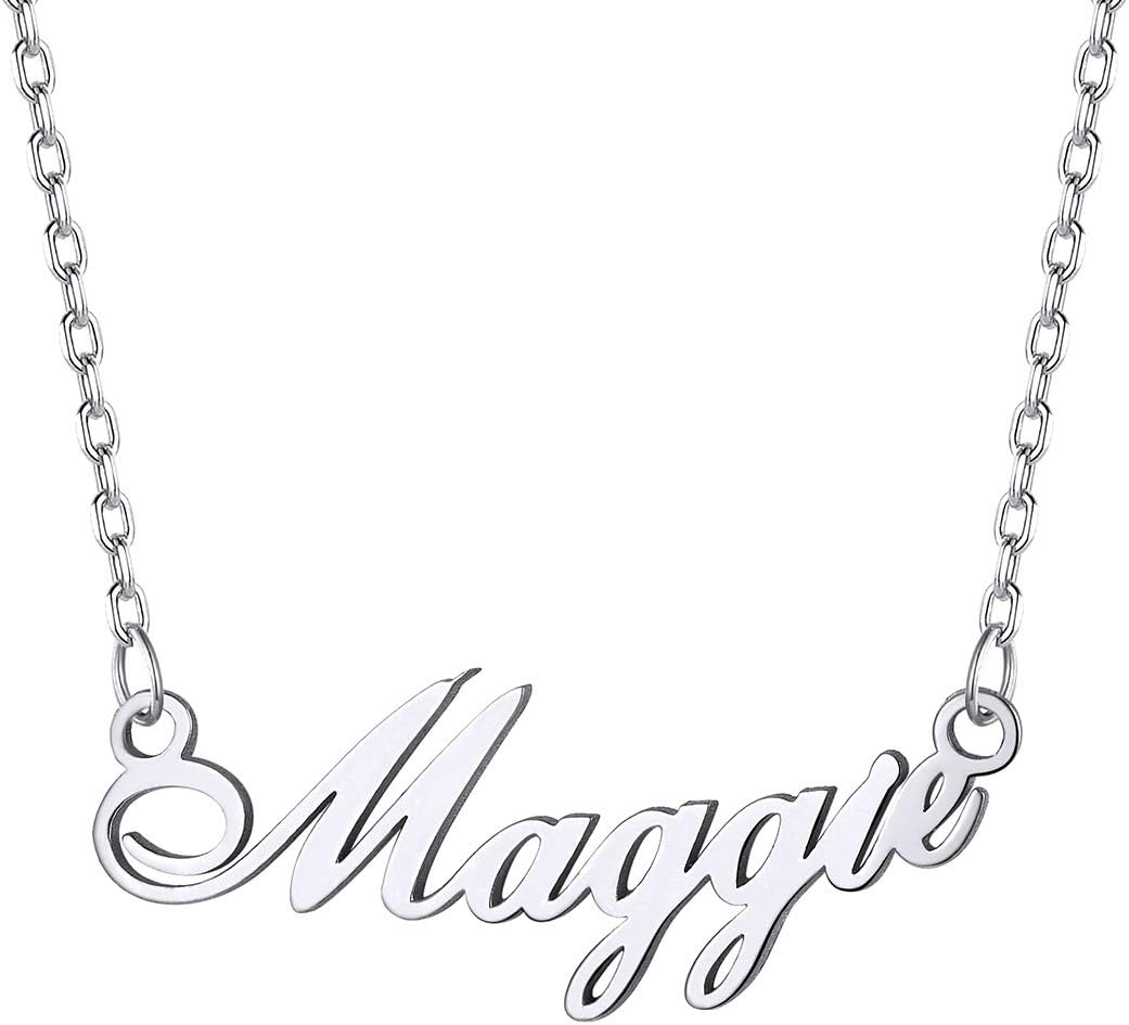 ChainsHouse Women's Name Necklace, Popular, Stainless Steel, Silver, Personalized Gift, Anniversary, Stainless Steel