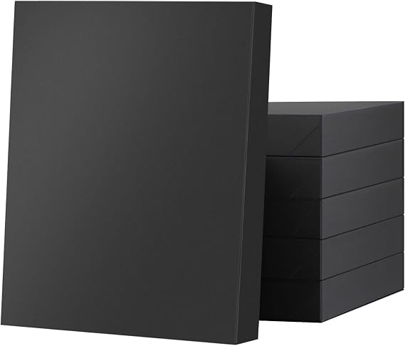 JINMING 6 Gift Boxes with Lids 11x8.5x1.5 Inches for Clothes | Black Shirt Gift Boxes, Apparel Boxes for Mother's Day, Father's Day and All Occasion