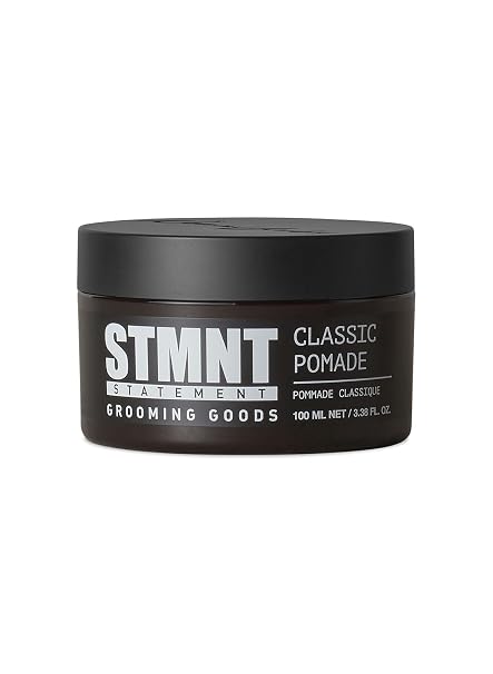 STMNT Grooming Goods Classic Pomade, 3.38 oz | Natural Shine | Strong Control | Easy to Wash Out
