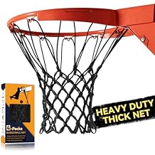 ProSlam Premium Quality Professional Heavy Duty Basketball Net Replacement - All Weather Anti Whip, Fits Standard Indoor or Outdoor Rims(Professional Standard Size, Black,4pcs)