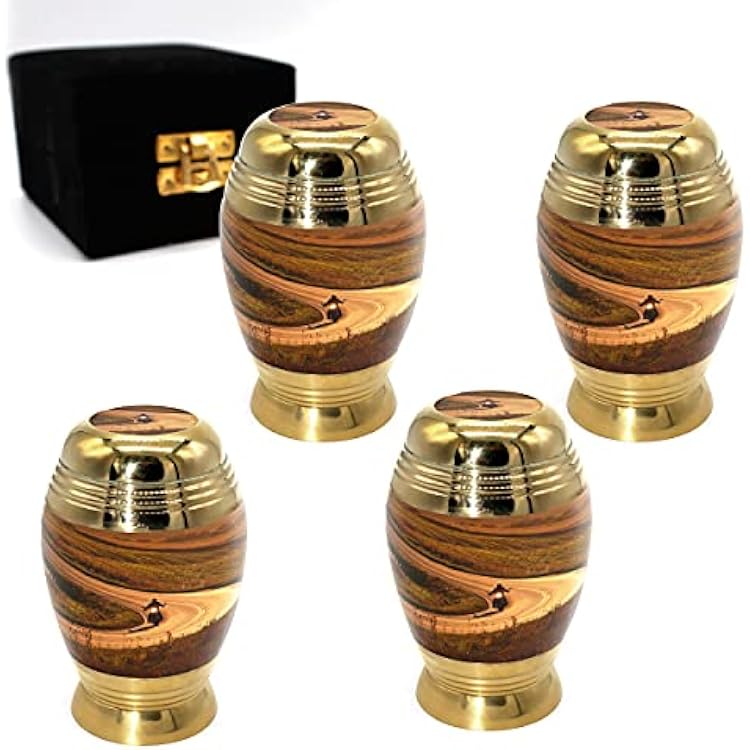 Motorcycle Keepsake Urns for Human Ashes with Velvet Gift Box for Cremation Keepsakes for Ashes Set of 4