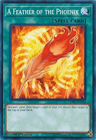 Yu-Gi-Oh! - A Feather of The Phoenix - LEHD-ENA26 - Common - 1st Edition - Legendary Hero Decks - Destiny Hero Deck