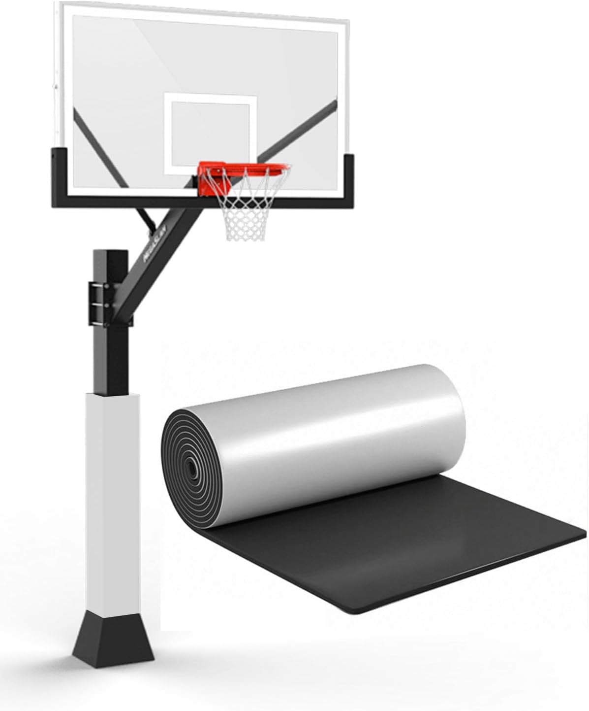 Garage/Basement Pole Padding - Wrap Around Basketball Pad Padding Outdoor, Self-Adhesive Basketball Pole Pads, Multiple Colors and Sizes Basement Pole Cover Mat