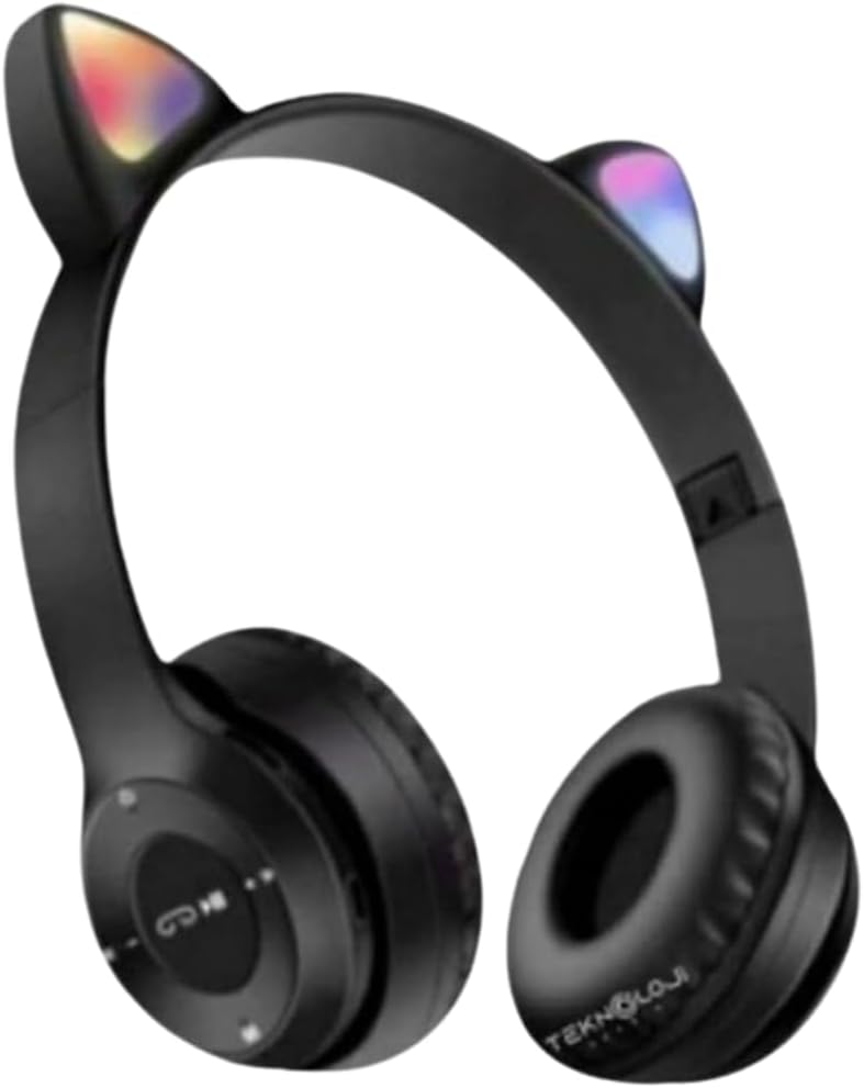 Cat Headphone Girls Boys Headphones Wireless English Training Clarks With Earphone Light Microphone