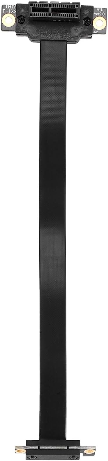 PCIE X1 Riser Cable Dual 90 Degree Right Angle PCIe 3.0 X1 to X1 Extension Cable 8Gbps PCI Express 1X Riser Card 20cm, black, 508848A3