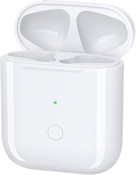 Charging Case for AirPods 1st/2nd Generation, Replacement Charger Case for Airpod 1st/2nd Generation Built-in 450 mAh Battery, Charging Case Support Wireless & Wired -No Earbuds | Airpod 1st/2nd Generation Built-in 450 mAh Battery, Charging Case Support Wireless & Wired -No Earbuds