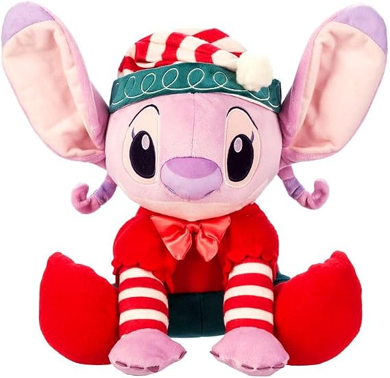 Disney Store Holiday Plush Angel Stuffed Animals with Embroidered Details, Plush Sculpting Christmas Collection Soft Toys Suitable for All Ages